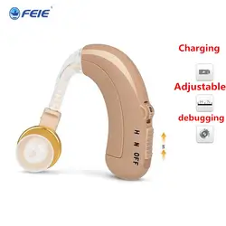 Дешевые перезаряжаемые мощность слуховой аппарат гарнитура наушники C-109 Мини Портативный ЕС зарядное устройство USB Звук Усилители д