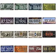 Металлическая живопись табличка жестяные знаки Route Sunshine Number винтажная номерная табличка Плакат Бар Клуб стены железа искусство дома 30*15 см C2