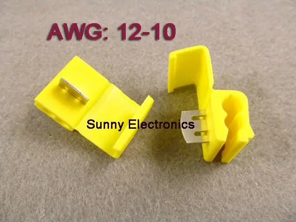 50pcs Yellow Scotch Lock Quick Splice 12 10 Awg Wire Connector 50pcs Yellow Scotch Lock Quick Splice 12 10 Awg Wire Connector