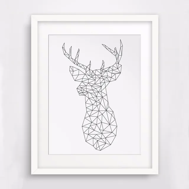 Deer Wall Art aliexpress : buy hot origami deer wall art canvas poste Deer Wall Art aliexpress : buy hot origami deer wall art canvas poste