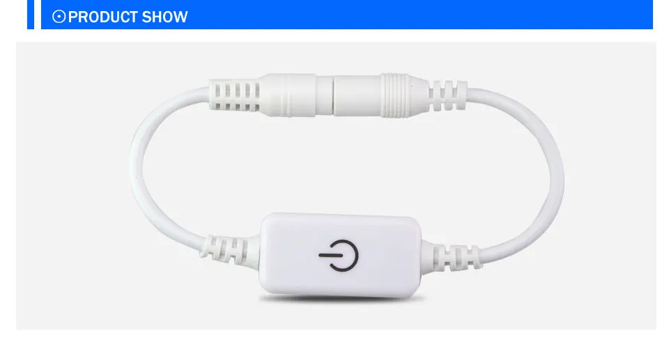 LED Dimmer DC12-24V 4A Dimmer Controller With DC Plug Brightness Adjust ONOFF Touch Switch For Single Color LED Strip Light  (5)