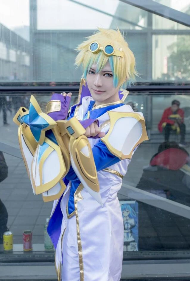 League of Legends LOL Star Guardian Ezreal Greaves+Goggles Cosplay Prop Costume