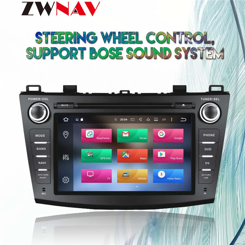 Discount 8 inch Eight Core Android 8.0 7.1 Car DVD Player GPS Navi For Mazda 3 Axela 2009-2013 RAM 4GB ROM 32 GB Stereo Recorder Satnav 12