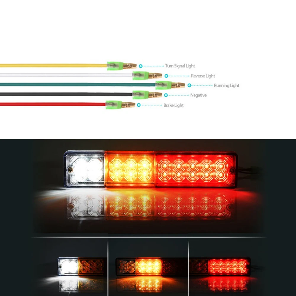 Боковой габаритный фонарь для прицепа, светодиодный стоп-сигнал, задний тормоз, задние фонари, поворот, индиактор, ATV, грузовик, караван, aanhanger, светодиодный verlichting