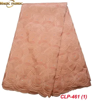 

African Dry Lace Fabrics High Quality For Men Cotton Dry Lace Fabric Swiss Voile With Stones Swiss Voile Lace CLP-461