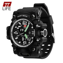 TTLIFE Men Fitness Electronic Digital Watch Fashion Sports TS04 Casual Simple Wristwatch LED 50M Waterproof Casual Quartz Clock