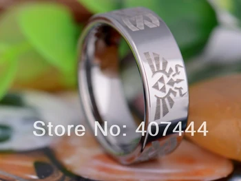 

Free Shipping YGK JEWELRY Hot Sales 8MM Silver Pipe Legend of Zelda Mens New Ring Tungsten Carbide Wedding Ring