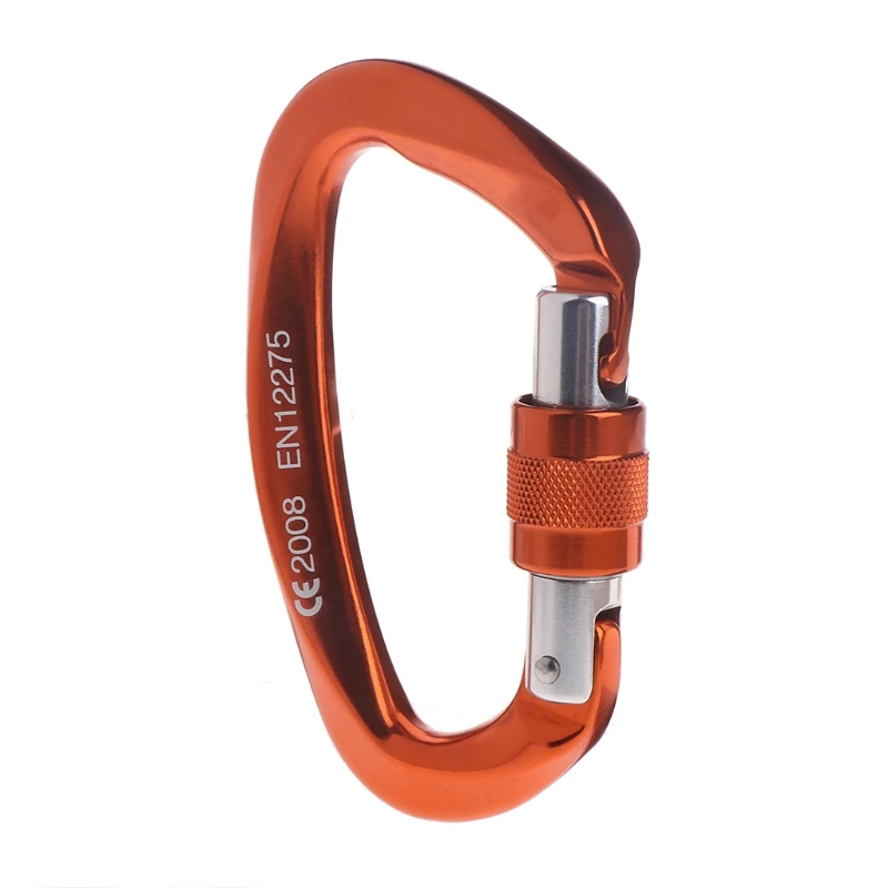 25kN карабиновая Пряжка из алюминиевого сплава крюк для скалолазания кемпинга инструмент для выживания на открытом воздухе 10166 - Цвет: Orange