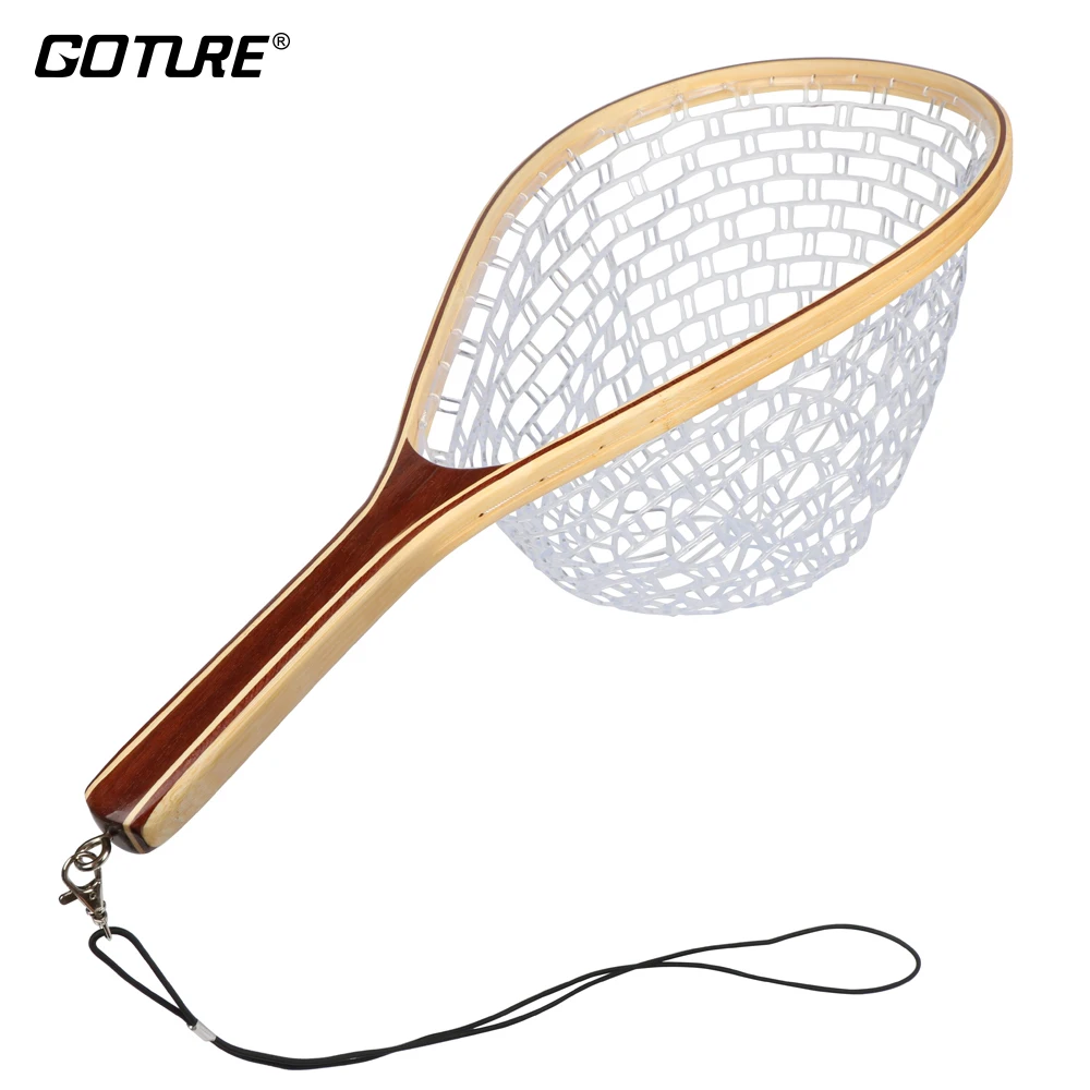 

Goture Fly Fishing Net Landing Net Bamboo And Wooden Frame Fishing Nets 380g 411g 407g Fishing Tackle Accessories