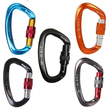 Rock-Climbing-Carabiner Equipement Buckle Screw-Lock Caving XINDA D-Shaped Mountaineering