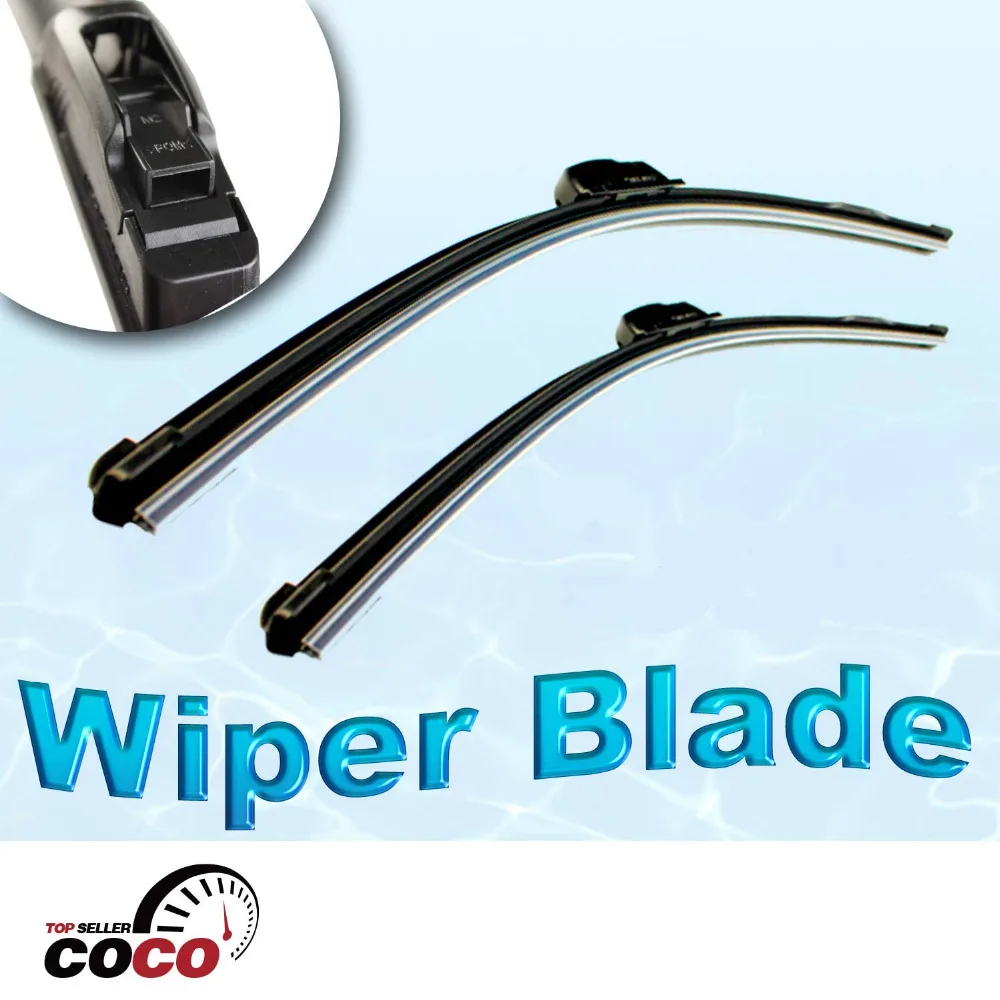 2PCS 14"+28" wiper arms BRACKETLESS WINDSHIELD WIPER BLADES WIPERS