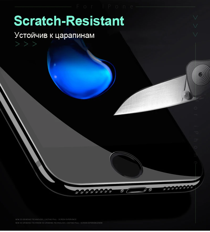Artisome 4D 0.3mm Tempered Glass For iPhone 6 Glass 6s 7 8 Plus X iPhone 7 Glass iPhone 6 Screen Protector HD Full Cover Film    (4)