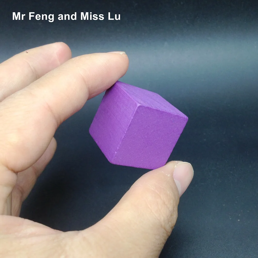 

1 pcs 2.5 cm Purple Color Wooden Cube Fun Blocks Skill Stack Grown Up Toys Tower Collapses Games Kids Gifts