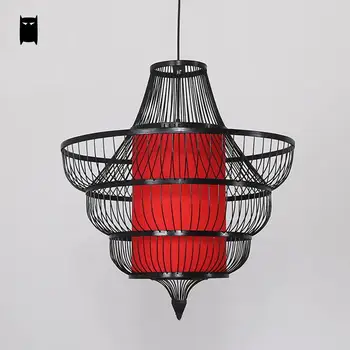 

Bamboo Wicker Rattan Shade Conch Pendant Light Fixture Cord Rustic Asian Japanese Lamp Lustre Plafon Luminaria Dining Table Room