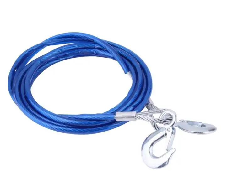 قوي الصلب 4 متر 5 طن سلك كابل القطر 10 ملليمتر دائم هوك سيارة الطوارئ حبل للسحب قوي سحب الاصطناعية حبل رفع كابل