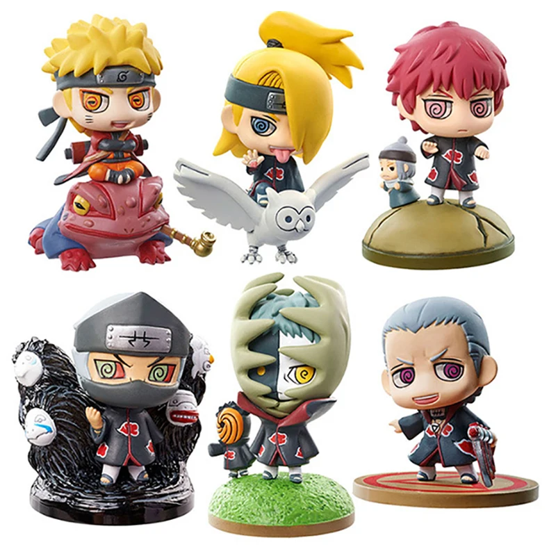 Shuukaku Naruto Shippuden kakahi Hatake Uchiha Sasuke Uzumaki Gaara Bijuu Kyubi Hokage Tobirama Фигурки игрушки модель куклы - Цвет: A In Bag