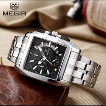 Megir 2018 Hommes Montres À Quartz Marque De Mode Chronographe Montre-Bracelet pour Homme Heure avec Calendrier Casual Montre Relogio Masculino