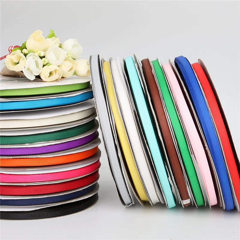 

Wholesale 5yards/lot 19 Colors Width 7/10/15/20/25mm Grosgrain Ribbon Christmas Decoration DIY Gift Wrapping Scrapbooking Craft