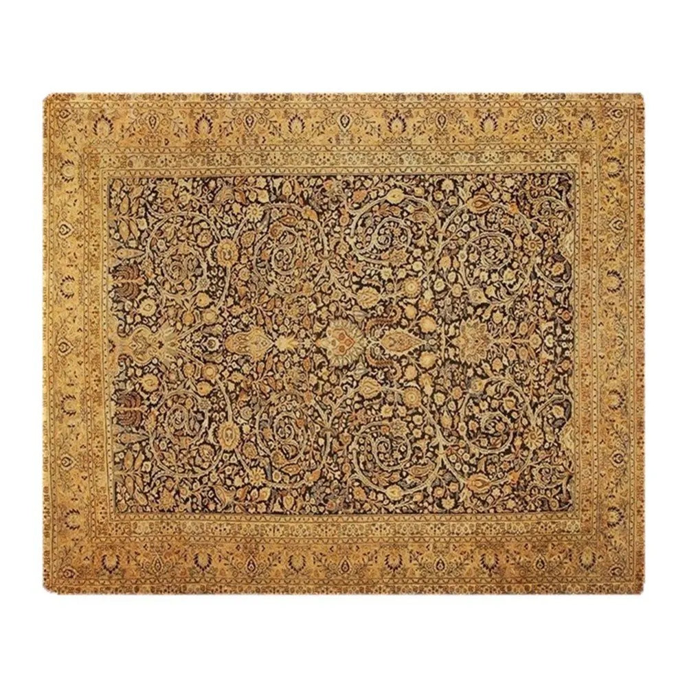Antique Kerman Persian Rug Geometric Soft Fleece Throw Blanket Fleece Super Warm Soft Throw on Sofa/Bed Antique Kerman Persian Rug Geometric Soft Fleece Throw Blanket Fleece Super Warm Soft Throw on Sofa/Bed