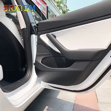SRXTZM для Tesla модель 3 S X 4 шт. Автомобильная дверь Kick стикер анти-грязный протектор коврик подушка крышка Стайлинг Аксессуары