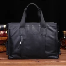 Портфель из натуральной кожи, деловая мужская сумка, сумка из воловьей кожи, 14 дюймов, сумка на плечо для ноутбука, сумка-тоут из натуральной кожи, мужской портфель