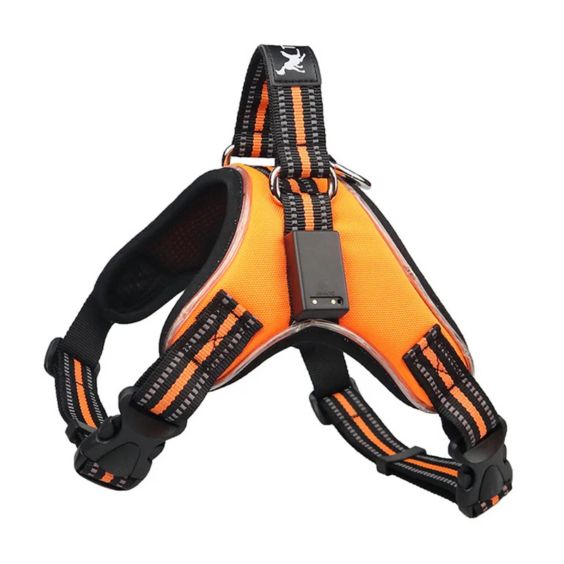 Koop Nieuwste Verlichting LED Hond Harnas Reflecterende Zadel Huisdier Kraag Harnas voor Kleine Medium Grote Hond Dieren Puppy Vest Kraag