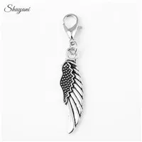 20pcs-lot-Free-shipping-Antique-Silver-Angel-Wing-Pendant-Charms-with-Lobster-Clasp-Charms-for-Floating
