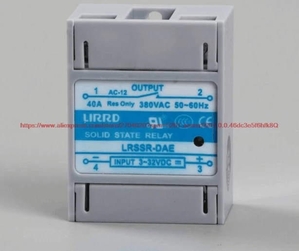 

LRSSR-DAE 10A/25A/40A Output 380VAC/ Input 3-32VDC Single Phase Solid State Relay Zero Cross Trigger DC Control Sensor