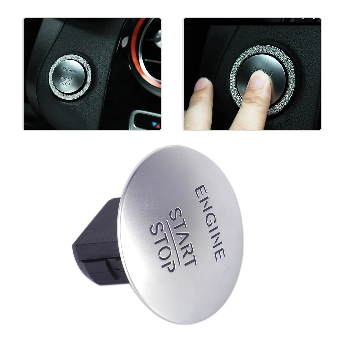 OEM Style Push Start Stop Ignition Button For Mercedes-Benz E, C, GL, ML, S-Class (2010-2014)