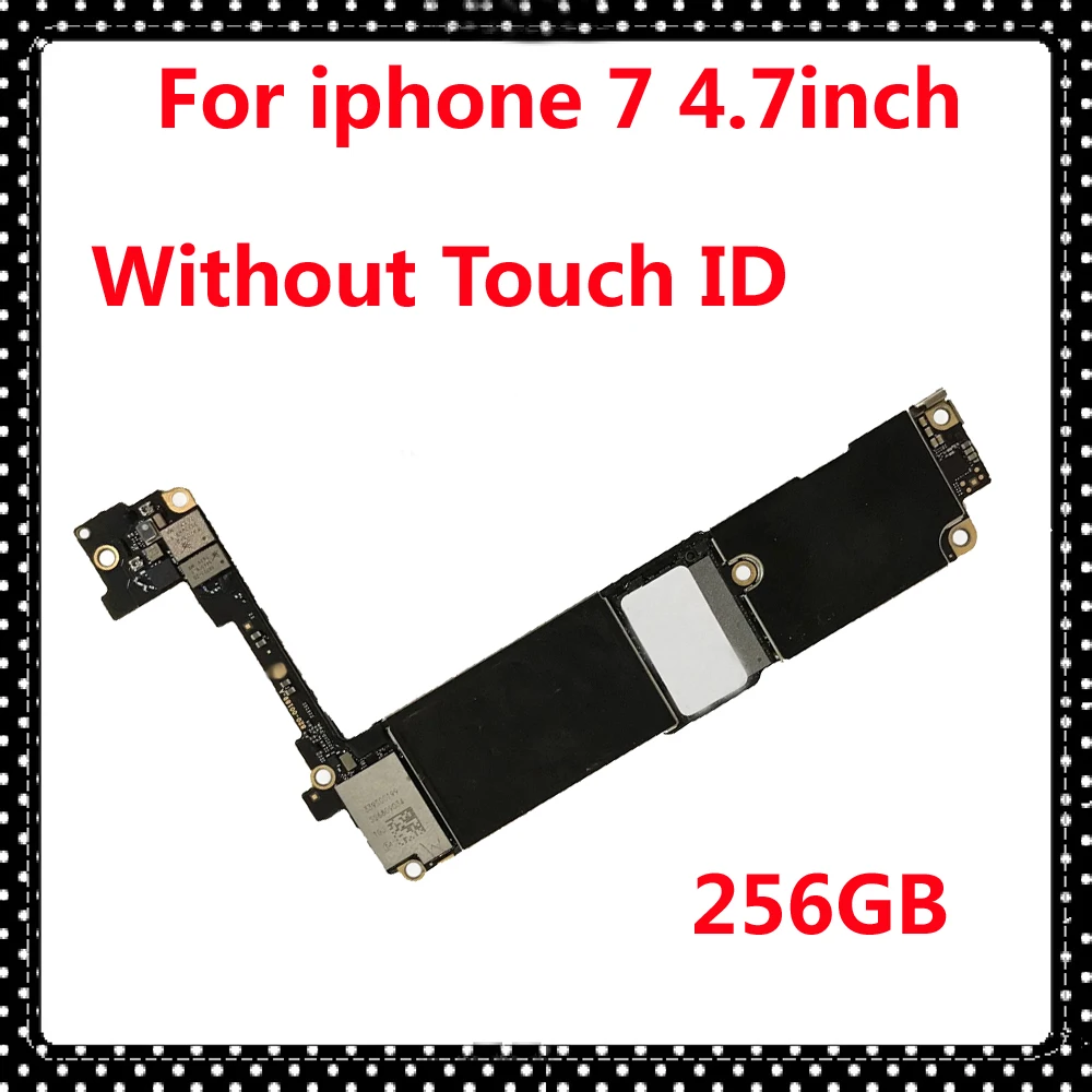 

Original motherboard without Touch ID for iphone 7 Clean iCloud IOS system logic board with chips 256GB full unlocked mainboard