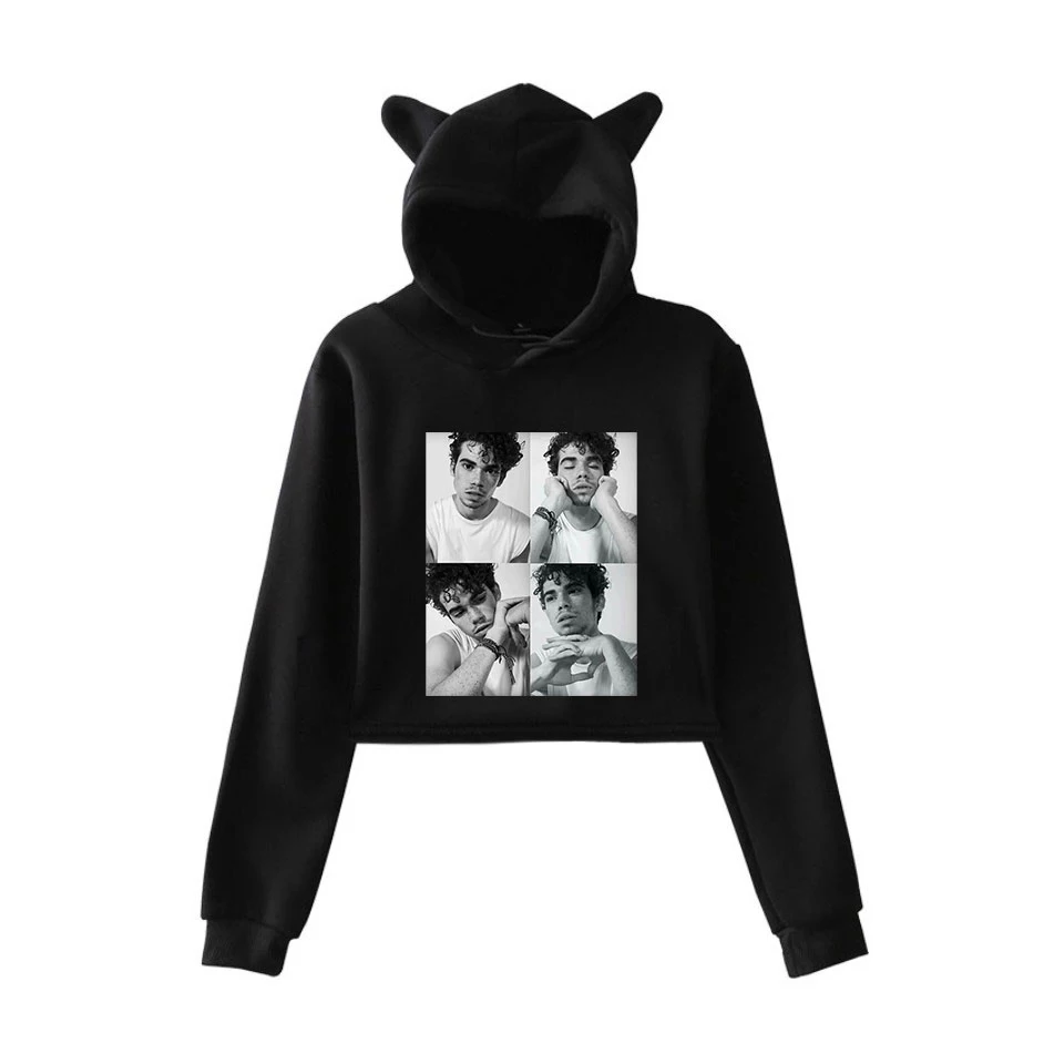  2019 Cameron Boyce in Women's Cat Ear Sweatshirt Popular Casual New Streetwear Harajuku Kpop Camero