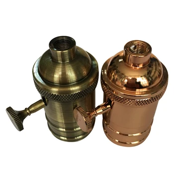 

Aluminum E26/E27 Edison Vintage Retro Lamp Base Holder Pendant Bulb Light Screw Socket Antique Lamp Accessories Lamp Bases