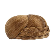 Красота синтетические волосы плетеные на заколках шиньон женские пончики роликовые булочки блонд коричневый черный термостойкие