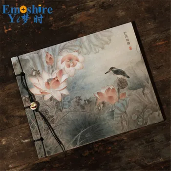 

Unique Design China Chic Lotus Flower Blossom Tassel Pendant Wire Notebook Wired Notepad Diary Gift Book Vintage Notebook N344