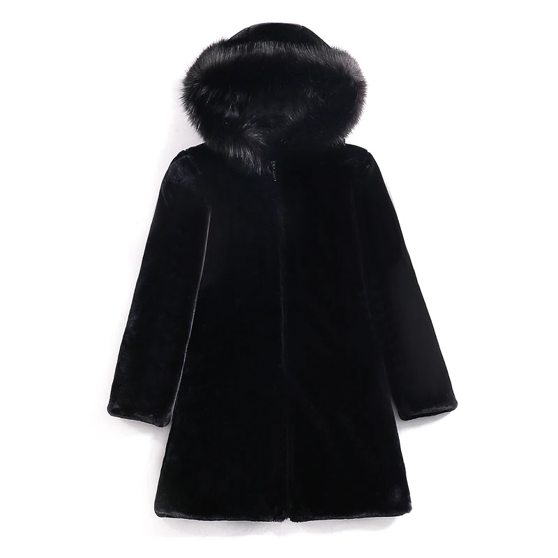 Большие размеры, пальто из искусственного меха для женщин, Зимняя Повседневная теплая Роскошная куртка из искусственного меха, модные пушистые пальто, женская куртка с капюшоном, пальто