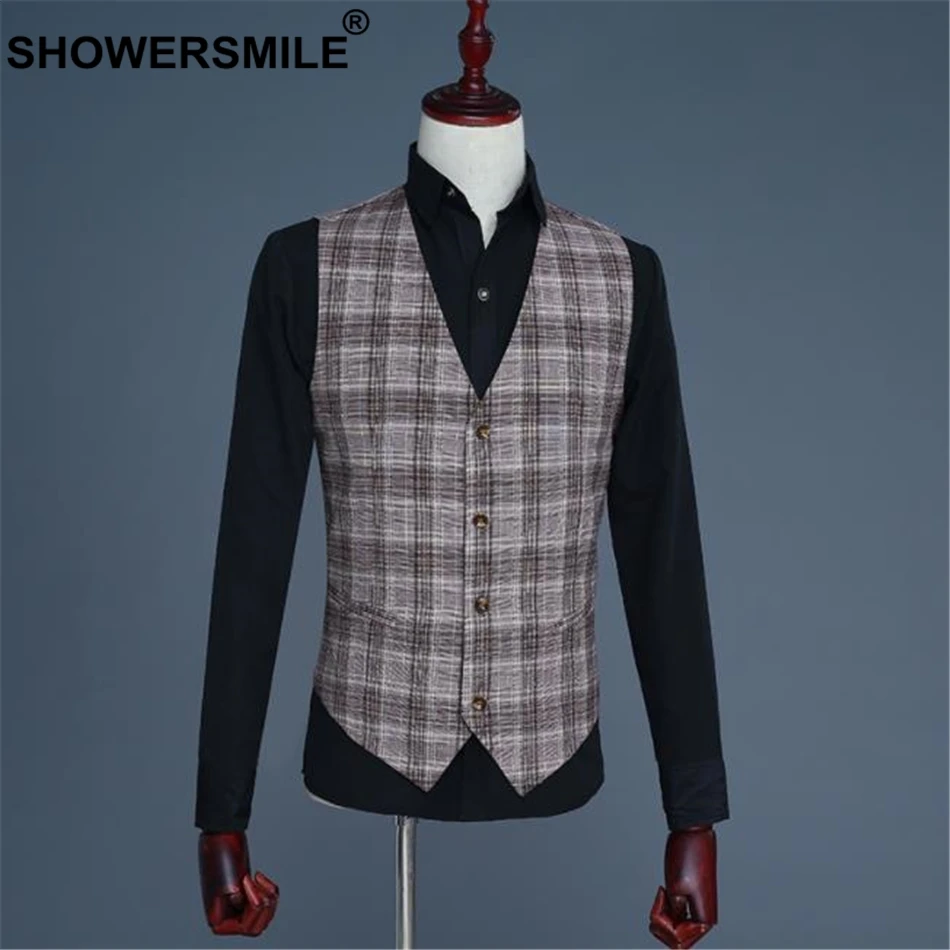 SHOWERSMILE Men Slim Fit Suits Green Striped Suit Jacket British Style Double Breasted Blazer Men Stage Costumes For Singers