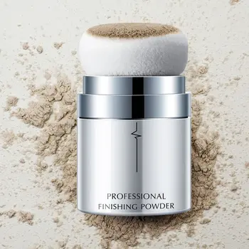 

Oil control Translucent Loose Powder With Puff durable blemish whitening moisturizing waterproof Honey Powder