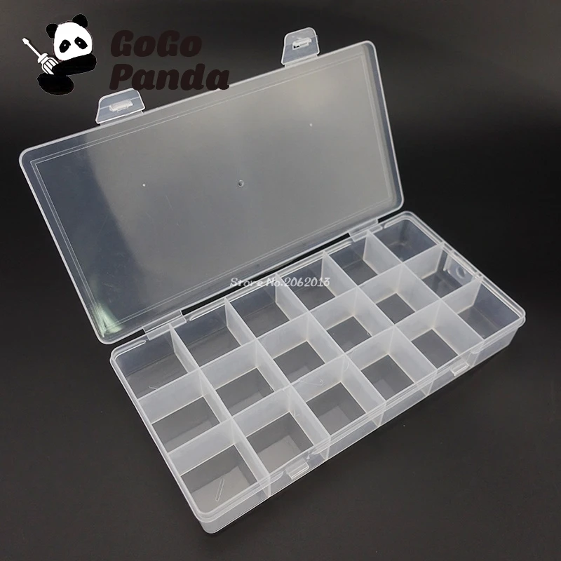 Free Shipping High Quality Mine Size 18 Transparent Plastic Parts Box