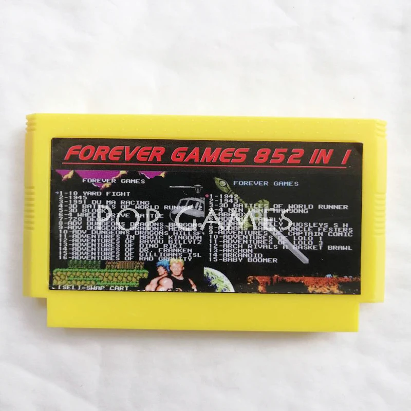 

852 in 1 (405+447) Game Cartridge for 60 pin 8 bit Console Total 852 games 1024MBit Battery Save English Greater Fulfilment