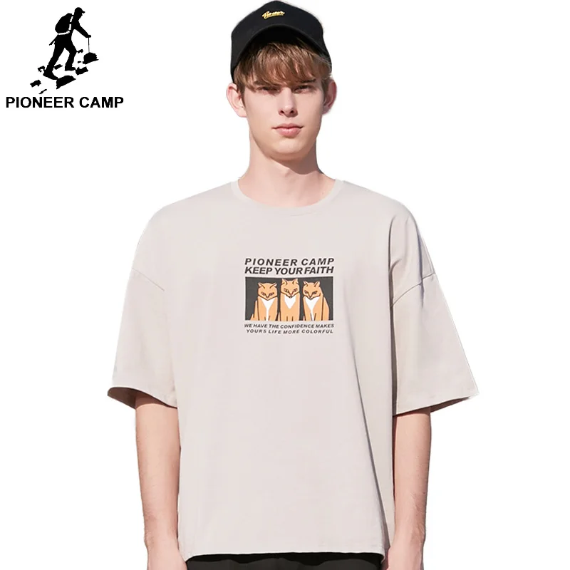 Pioneer Camp модная мужская футболка летняя с принтом кота хлопковая уличная одежда в