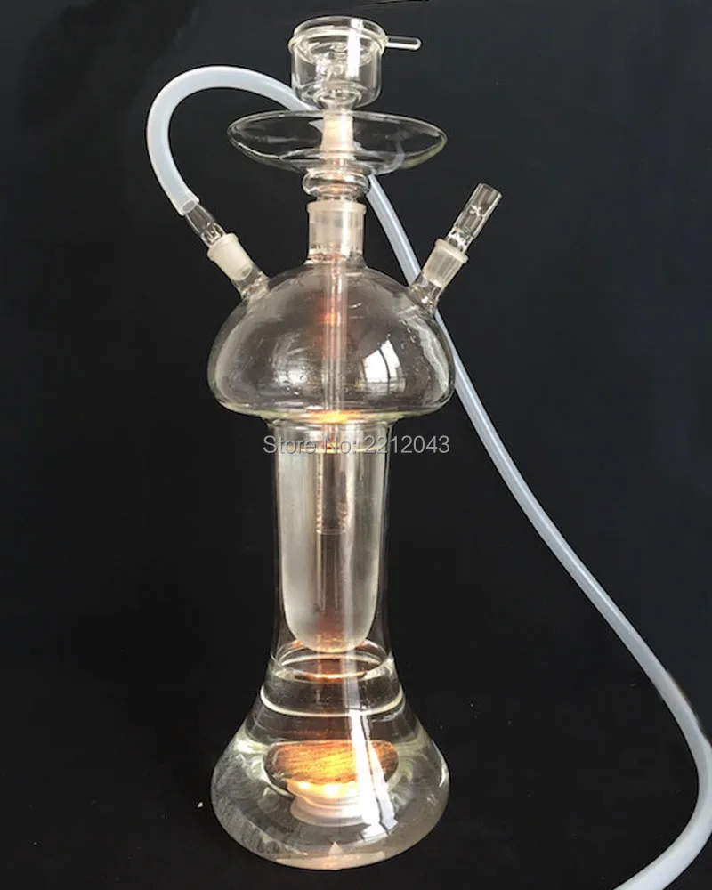 mushroom style big glass hookah shisha with LED light jellyfish shape