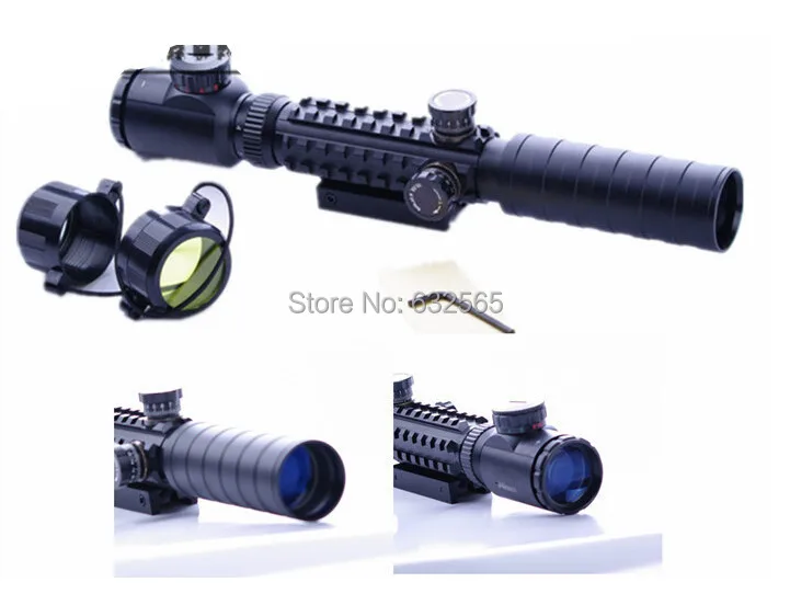 

KV1-017 Air soft 3-9X32EG Red/Green Crosshair Rifle Scope with Tri-rail and Scope Mount Free Shipping