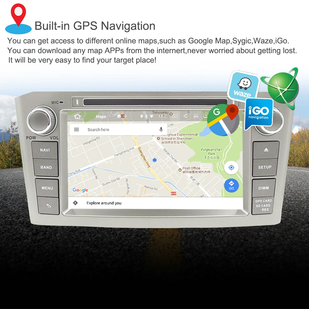 Flash Deal Support Apple Carplay Android 8.0 Car Radio DVD GPS Multimedia Player For Toyota Avensis T25 2003-2008 Auto Navigation Stereo 1