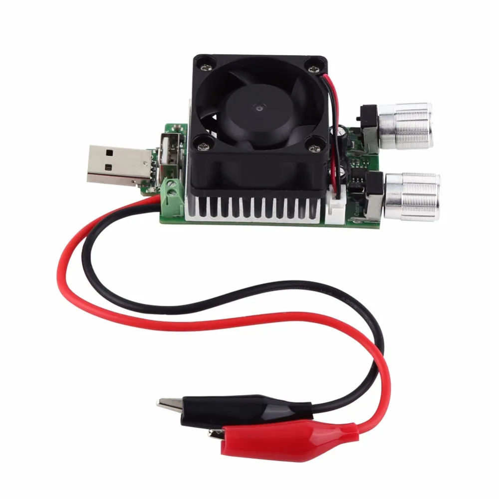 

Electronic Test Load resistor Adjustable Current USB Interface Battery Discharge Capacity Tester with Fan 35W DC 3V-21V