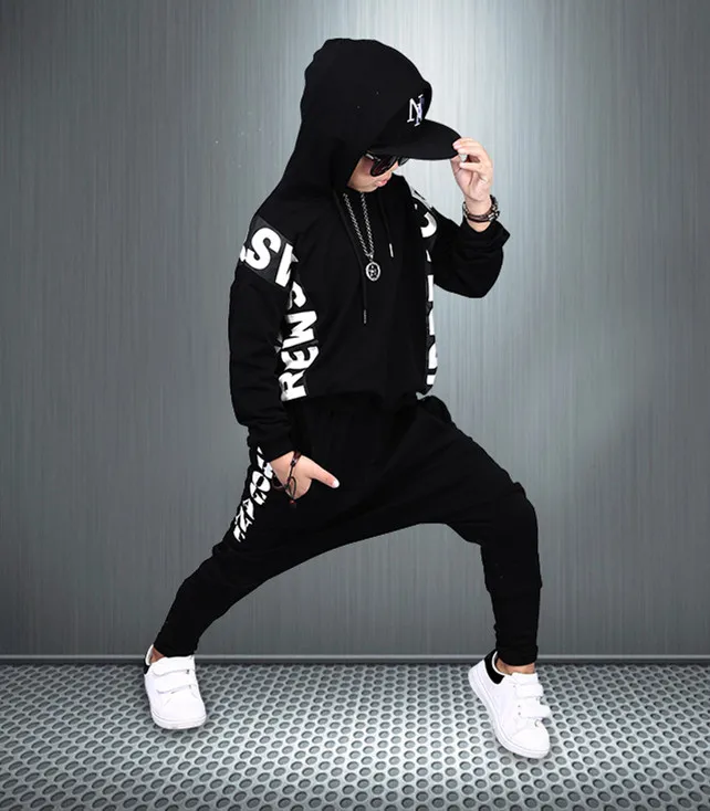 Brand Set Kids Suit Boys Autumn Outfit Suits Fashion Hip Hop 2 Piece
