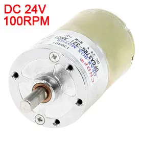 

Uxcell(R) Hot Sale 1PCS 6mm Shaft Permanent Magnetic Gear Box Motor 100 RPM Speed DC 24V