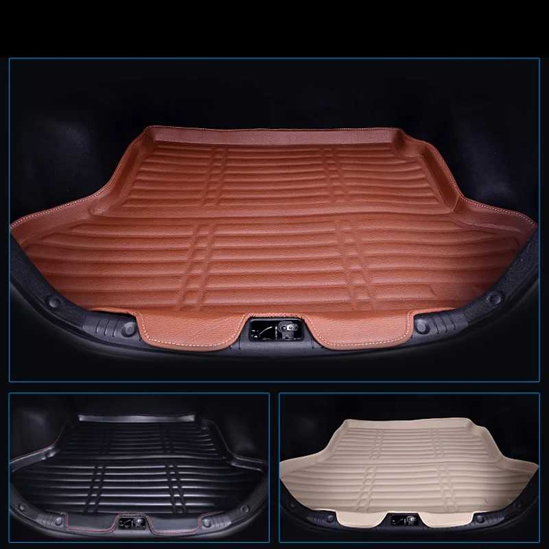 Lsrtw2017 волокна кожи багажник автомобиля коврик для hyundai solaris 2010 2011 2012 2013 verna