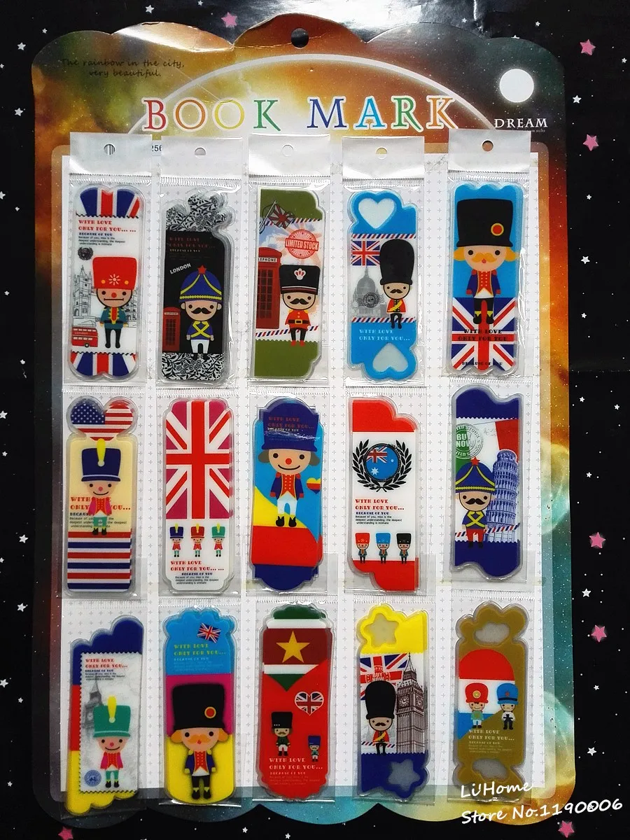 120 шт./компл. милые Мультяшные персонажи солдатики пластиковая Закладка Книга стикер Bookmarks для книг Plstic закладки для школьных учебников