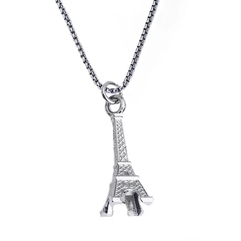 

Popular fashion men and women jewelry Paris Eiffel Tower metal pendant necklace romantic love style gift necklace