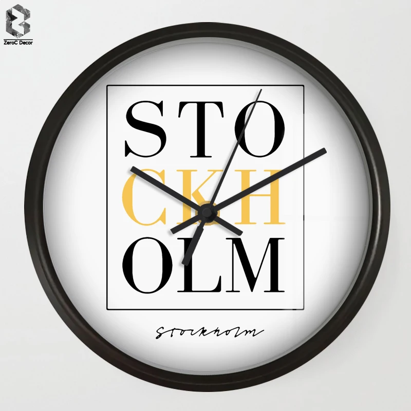 

Chic Art Wall Clocks STOCKHOLM For Living Room Wall Decor, Table Decorative Mute Quartz Clock Nordic Saat Home Decoration